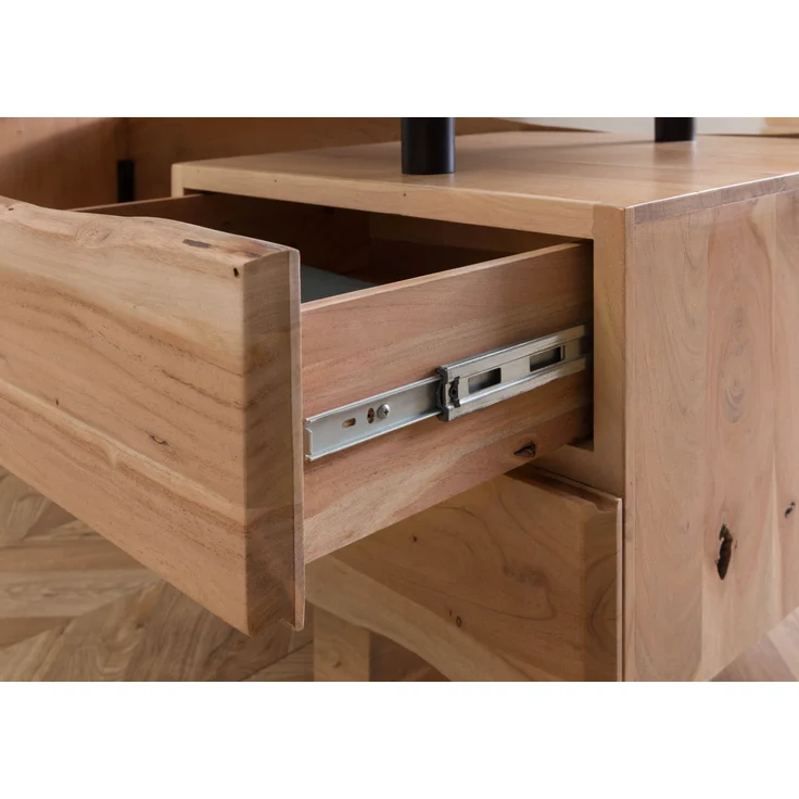 Schreibtisch Akazie 190x70x76 natur lackiert PURE ACACIA #151 – Bild 7