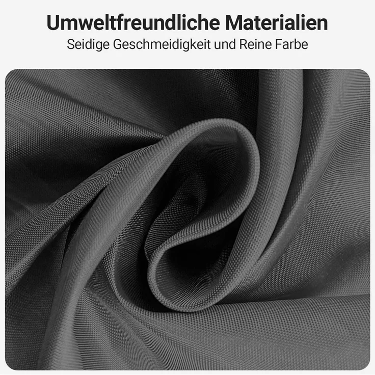 Duschvorhang Dunkelgrau 200x180cm Antischimmel Wasserabweisend Polyester – Bild 4