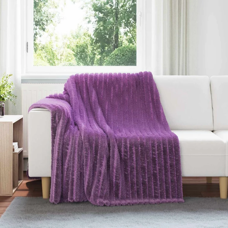 vidaXL Wohndecken 6 stk. Lila 200 x 150 cm 4,75 kg Fleece 42016902 – Bild 1