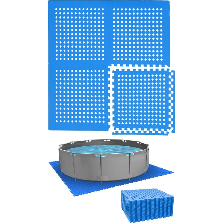 1cm Poolunterlage für 244cm Pool 28 Poolmatten Blau