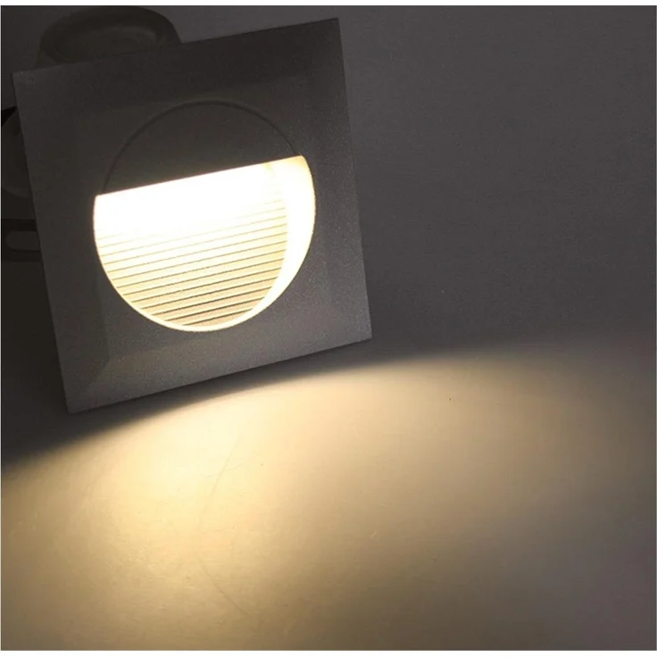 LED Wandeinbauleuchte "WEL Q14"IP65, 14 LEDs, Aluminium, warmweiß – Bild 3