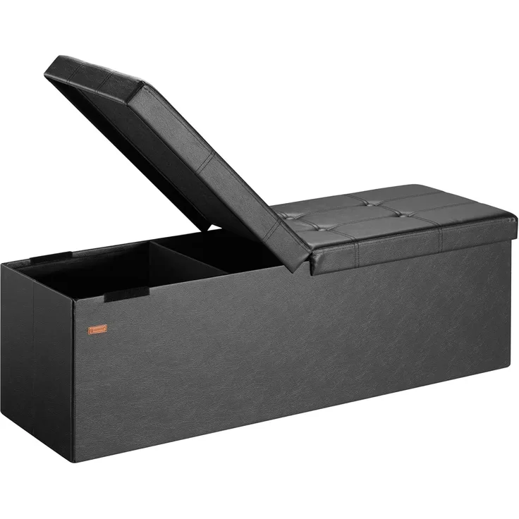 Casaria Sitztruhe (1-St), Deckel Klappbar Gepolstert Faltbar Kunstleder 130L Flur Schlafzimmer