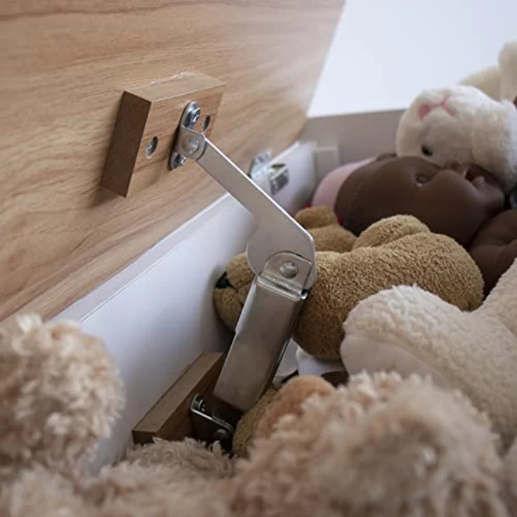 Humble Crew schicke Spielzeugkiste aus Naturholz! Klappdeckel, geräumig, ideal für Kinderzimmer. Jetzt Ordnung mit natürlichem Charme schaffen – Bild 8