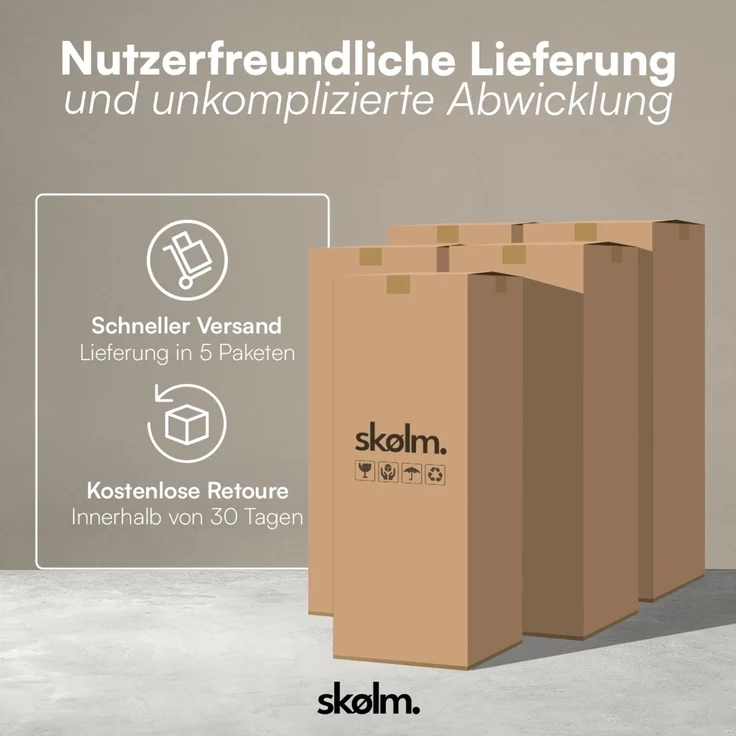 skølm 'Vanaheim' Sofa 3 Sitzer mit 2 Hocker & 2 Kissen, Cloud Sofa dunkelgrün, Chenille-Stoff, Vollschaumcouch mit Federkern und Vakuum-Kompression, kein Aufbau erforderlich – Bild 10