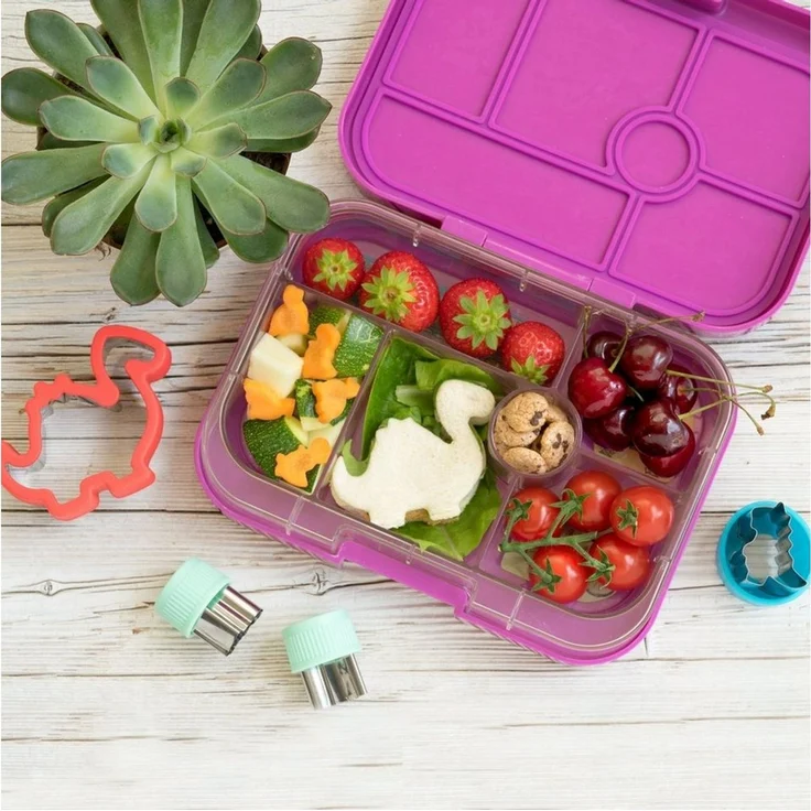 LEKKABOX Ausstechform 4er Set Dinos - Edelstahl Ausstecher für Brot Gemüse Obst Plätzchen, Hervorragend zum Ausstechen von Käse, Obst, Gemüse & Co. – Bild 3