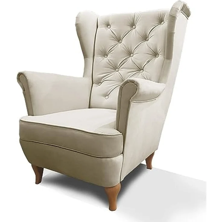 Beautysofa Ohrensessel Ohrensessel Sessel FALCO Chesterfield Wohnzimmersessel Fernsehsessel – Bild 1