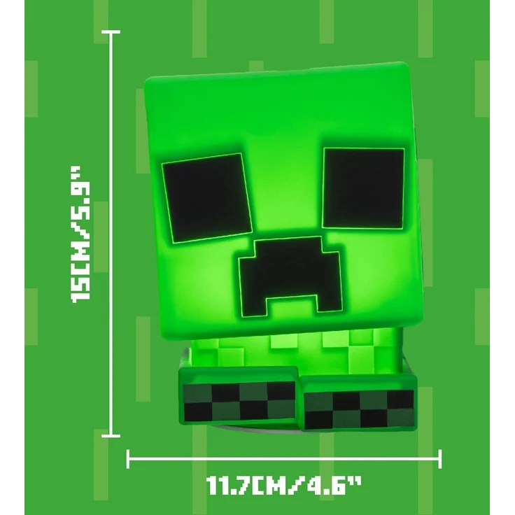 Paladone SquishyGlo Silikon-Lampe Creeper aus Minecraft, offiziell lizenziert, schnurlose, wiederaufladbare Gaming-Lampe für Kinder und Jugendliche, Schlafzimmerdekoration, Sammlerstück – Bild 5