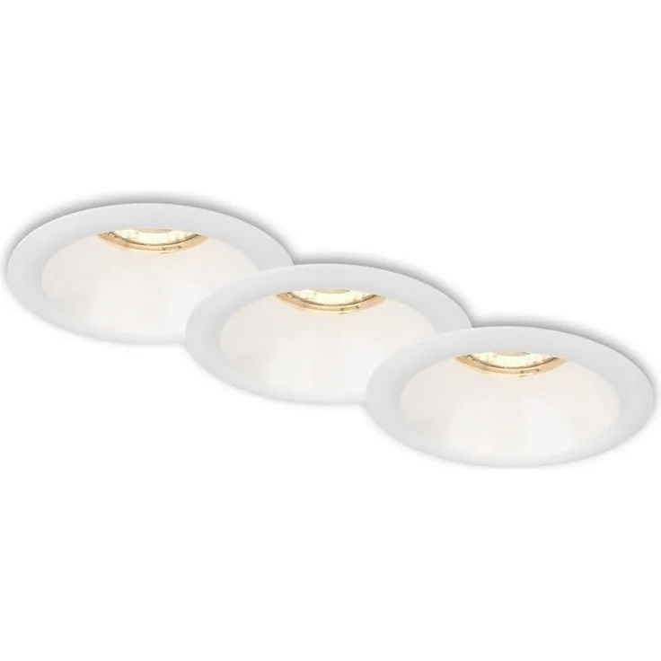 Di-Ka Einbauleuchte Fondo 3er Set weiß Ø 9,5 cm GU10