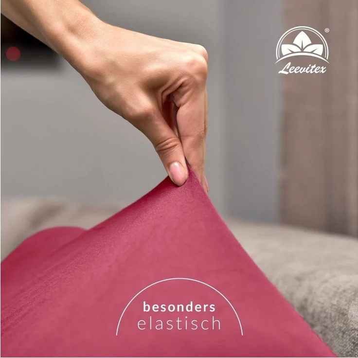leevitex® Spannbettlaken für Topper aus 100% Mako-Jersey – 170g/m², 18cm Steg, 180x200-200x220, Gummizug: rundum, Optimale Abdeckung – ideal für Topperauflagen, Öko-Tex Standard 100 – Bild 3