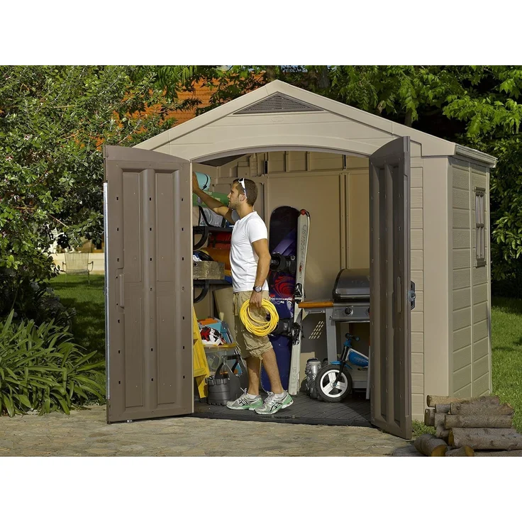 Keter Gerätehaus Factor 86 Beige 418554 – Bild 10
