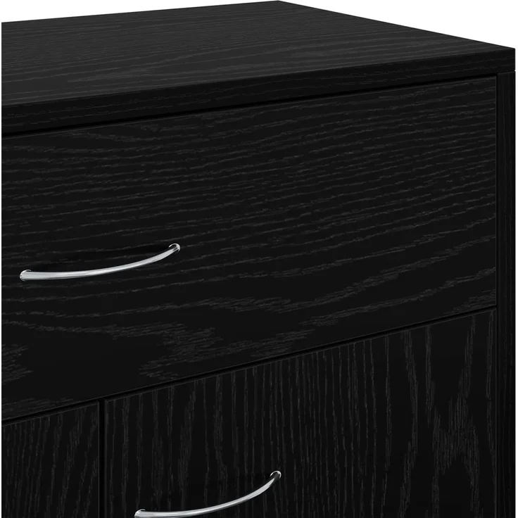 vidaXL Sideboard Schwarz Eichen-Optik 60 x 30 x 75 cm Holzwerkstoff 862448 – Bild 9