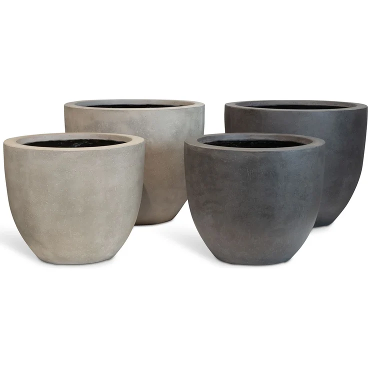 Roccastone mattes Bodengefäß Classic aus Beton Ø 55 cm, Höhe 46 cm natur beton – Bild 5