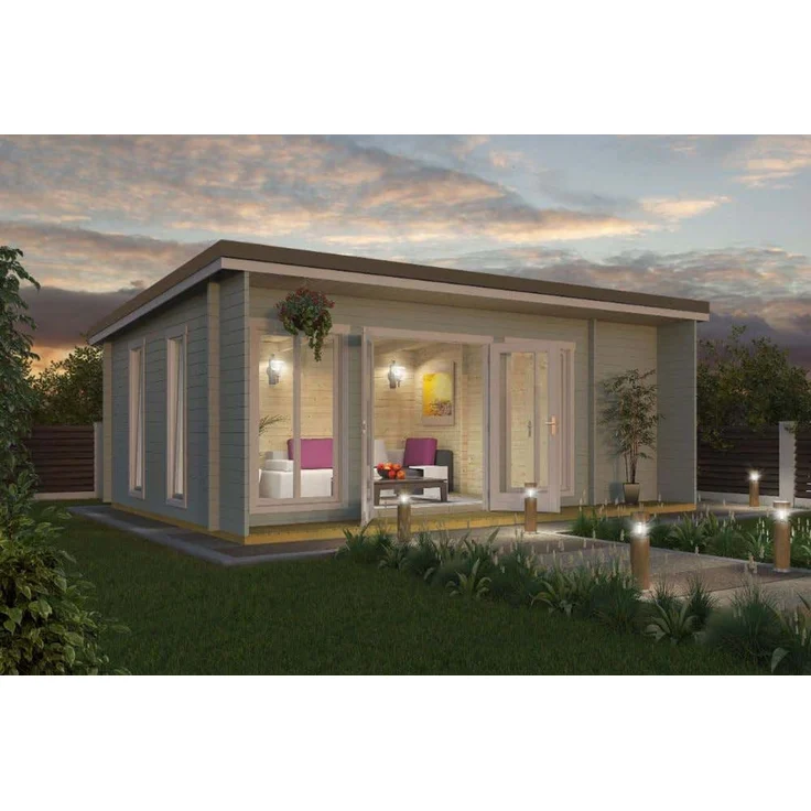 Lasita Maja Gartenhaus Japan Gartenhaus aus Holz Holzhaus mit 44 mm Wandstärke Blockbohlenhaus mit Montagematerial – Bild 4