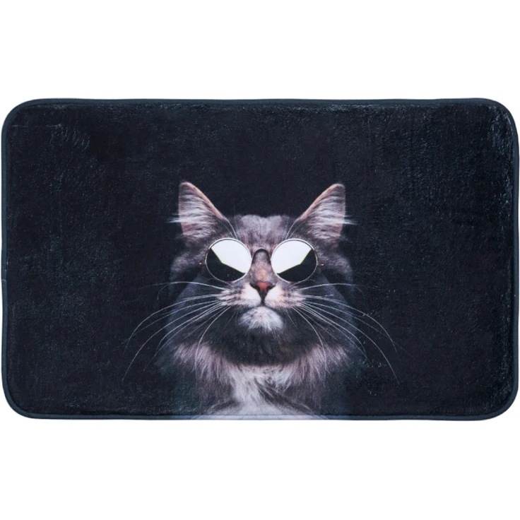 Sanilo Badematte Cool Cat, rutschhemmend beschichtet, waschbar, schnelltrocknend, Polyester, rechteckig, sehr weich, hochwertig & modern, 50 x 80 cm oder 70 x 110 cm – Bild 2