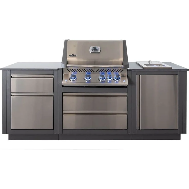 Napoleon Oasis Compact Outdoorküche mit Prestige 500 Einbaugrill und Einbau Sizzle Zone – Bild 1