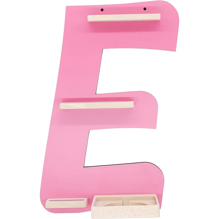 VCM Wandregal BOARTI Buchstabe 920866 Pink H. 47 x B. 32 x T. 19 cm – Bild 4