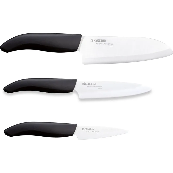 KYOCERA Messer-Set GEN (Set, 3-tlg), extrem scharfe Hochleistungskeramik-Klinge