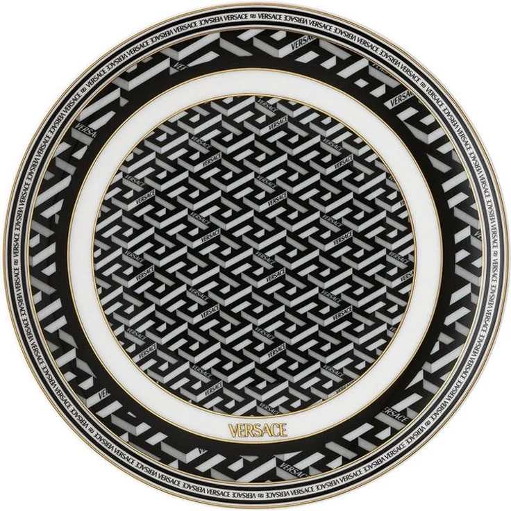 Rosenthal Versace La Greca Signature Black Brotteller 17 cm – Bild 1