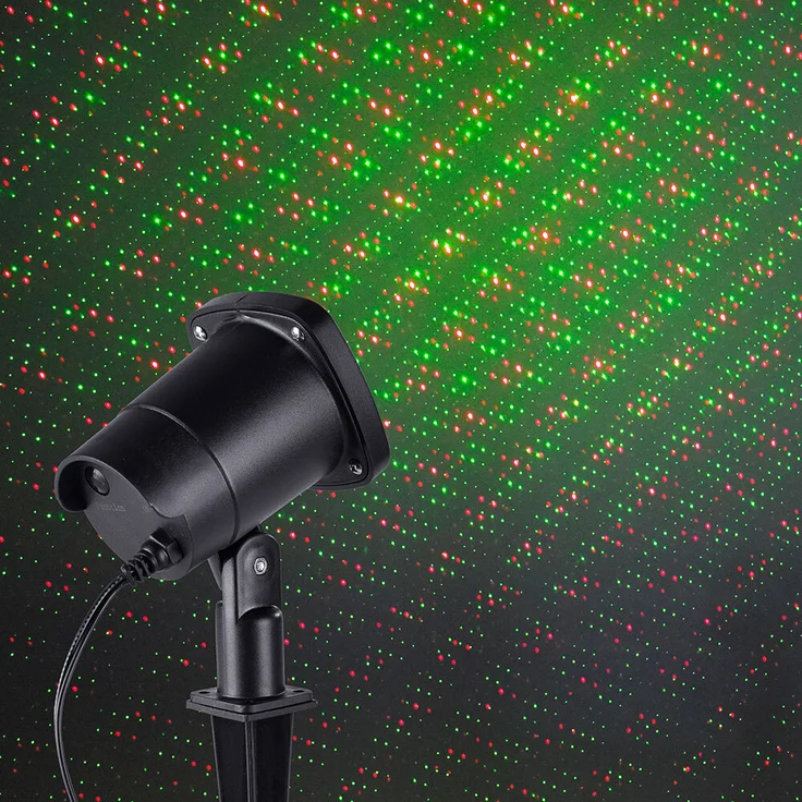 LED Außen Steckleuchte, Laser, rot-grün – Bild 9