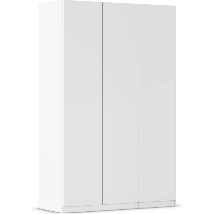Rauch Möbel LUNIK, Kleiderschrank, Farbe Weiß, Breite 136 cm | Schrank mit patentiertem Schnellmontagesystem, 3-türig, Push-to-open-Funktion, Zubehör Basic, für Schlafzimmer, Garderobe