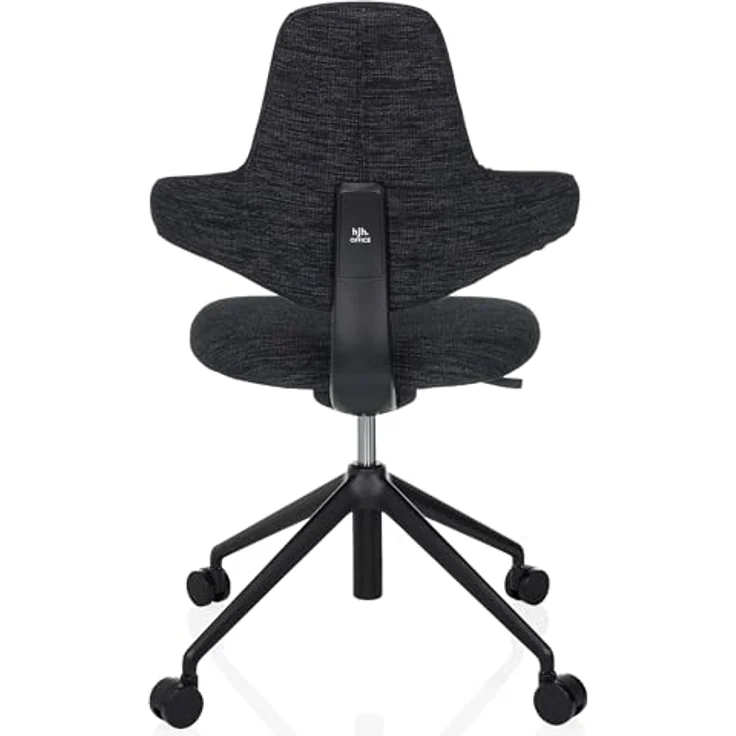 MID.YOU Drehstuhl, Schwarz, Textil, ergonomische Rückenlehne, inklusive Armlehnen, 58x87-97x57 cm – Bild 8