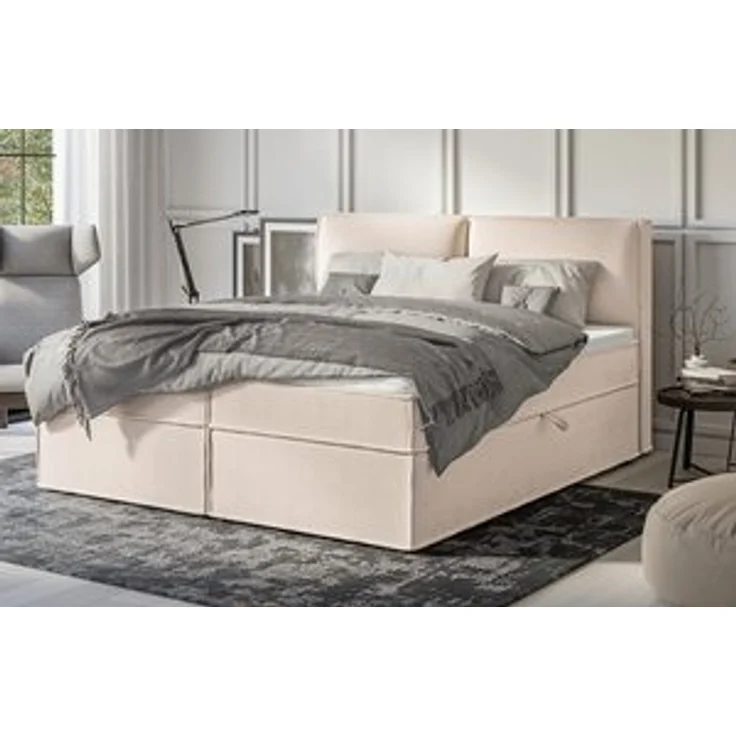 S-Style Möbel Boxspringbett Plaza mit Topper und Bettkästen aus Luxusmicrofaser, mit Topper und Bettkasten / zwei Bettkästen (je nach Bettgröße) – Bild 6