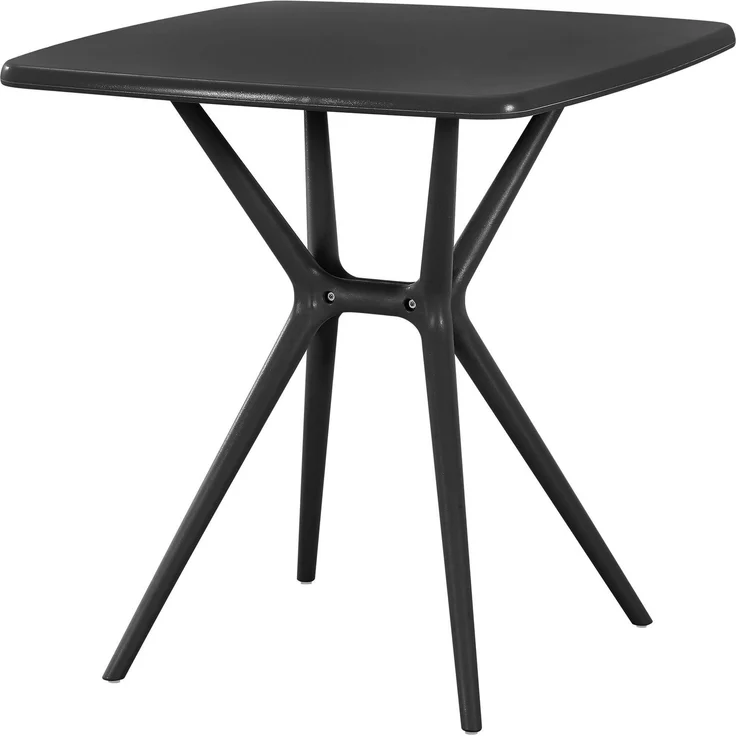 Gartenmöbel-Set KLARA mit 2 Stühlen - 190x72x82cm, Kunststoff, Schwarz | Balkonset Gartenset Tisch mit Stühlen Bistroset Outdoor – Bild 5