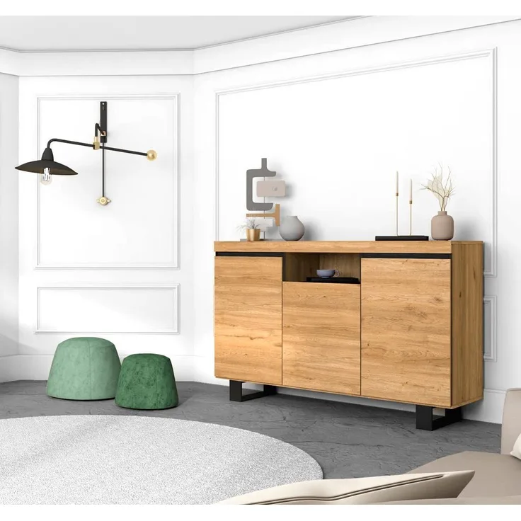 Skraut Home Sideboard für Ihr Wohnzimmer oder Esszimmer, 140 x 40 x 92 cm