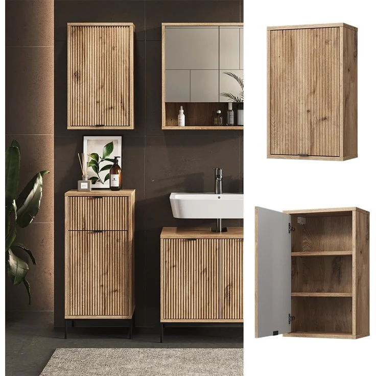 Badezimmer Eliza Viking Oak 40 x 65 cm mit eine Tür Vicco – Bild 4