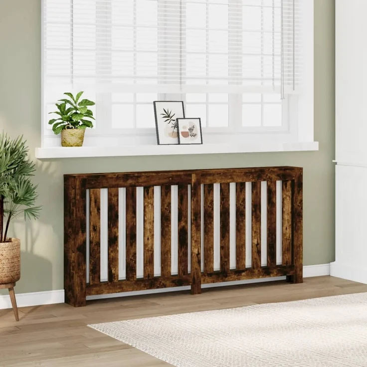 vidaXL Heizkörperverkleidung Räuchereiche 175x20x82 cm Holzwerkstoff 852757 – Bild 1