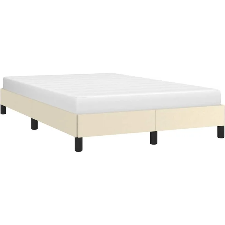 Einzelbettgestell Design für Erwachsene ohne Matratze Creme 120x190 cm Kunstleder d4260e – Bild 4