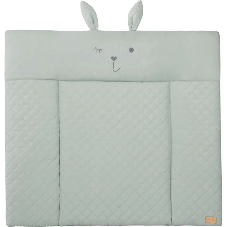 roba Wickelauflage soft 'roba Style' - 85 x 75 cm - mit Bärengesicht Benny - abwischbar - Frosty Green