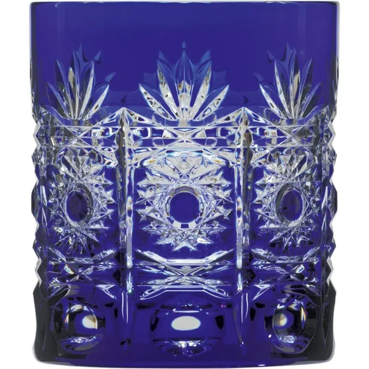Whiskyglas Kristall Dresden kobalt (9 cm)
