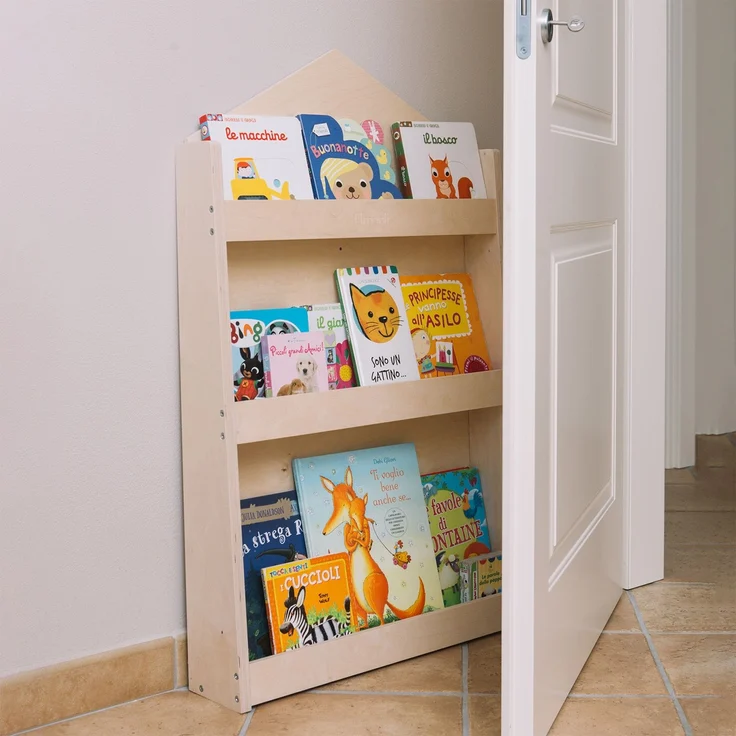 Dotty Natural Haus Bücherregal Montessori Multiplex 60 x 95 x 13 cm Natur – Bild 4