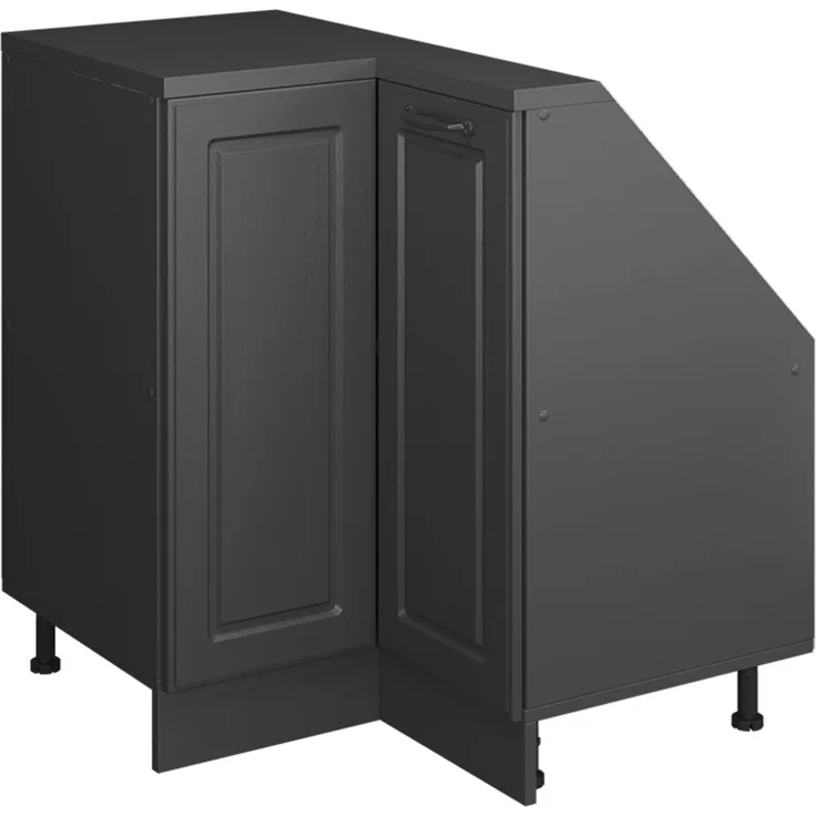 Eck-Küchenschrank für Dachschrägen R-Line Anthrazit Landhaus 75.6 cm mit 1 Tür Vicco