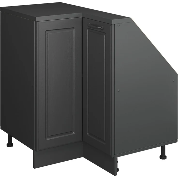 Eck-Küchenschrank für Dachschrägen R-Line Anthrazit Landhaus 75.6 cm mit 1 Tür Vicco – Bild 1