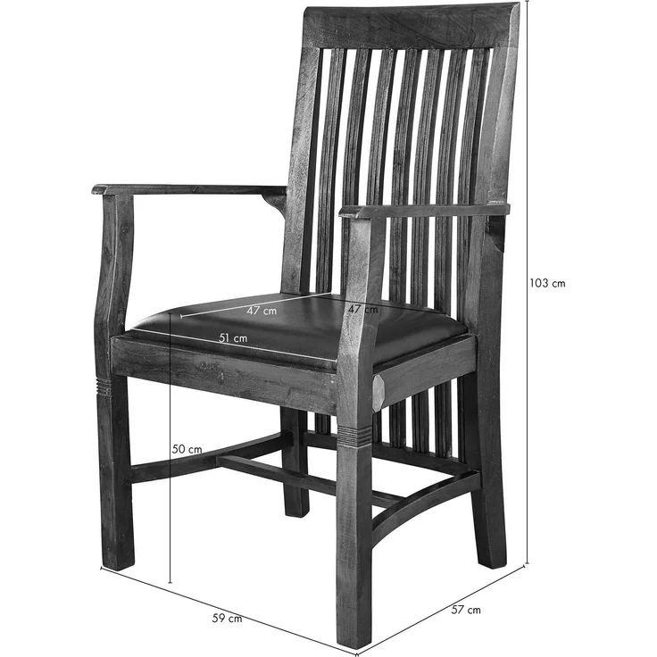 Sessel Bangalore Polster schwarz OXFORD #1 – Bild 7