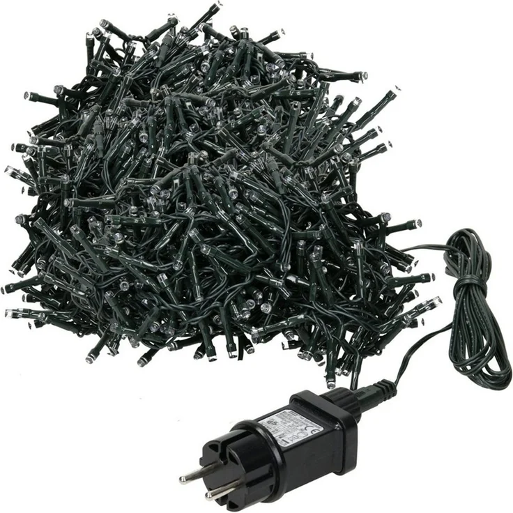 ECD Germany LED-Lichterkette Weihnachtsbeleuchtung Weihnachtslichterkette Christbaumbeleuchtung, Cluster Lichterkette 1800 LEDs 36m für Innen & Außen IP44 Warmweiß – Bild 5