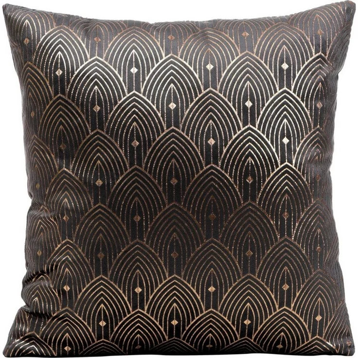 Design91 Kissenbezug AGNES, Glamouröse Kissenbezüge, elegante Sofakissen, goldenes Muster – Bild 2