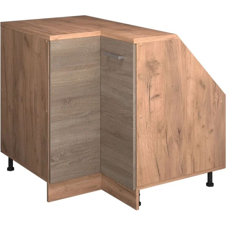Dachschrägenschrank Eckschrank Rion Sonoma 75.6 x 81.6 cm mit 1 Tür, Schrankkorpus 60 cm Tiefe Vicco