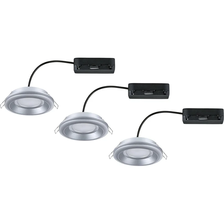 Paulmann 92250 LED Einbauleuchte Sormus 10cm 3er-Set IP65 rund chrom – Bild 17
