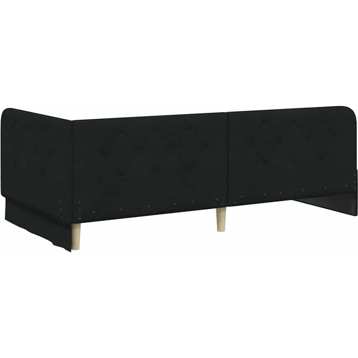 vidaXL Eckbettgestell Schwarz 100 x 200 cm Stoff 3394055 – Bild 8