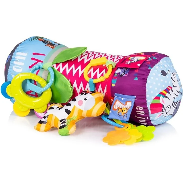 Chipolino Babykissenrolle Spielkissen, Kissenspielzeug, Beißringe, Greiflinge pink – Bild 2