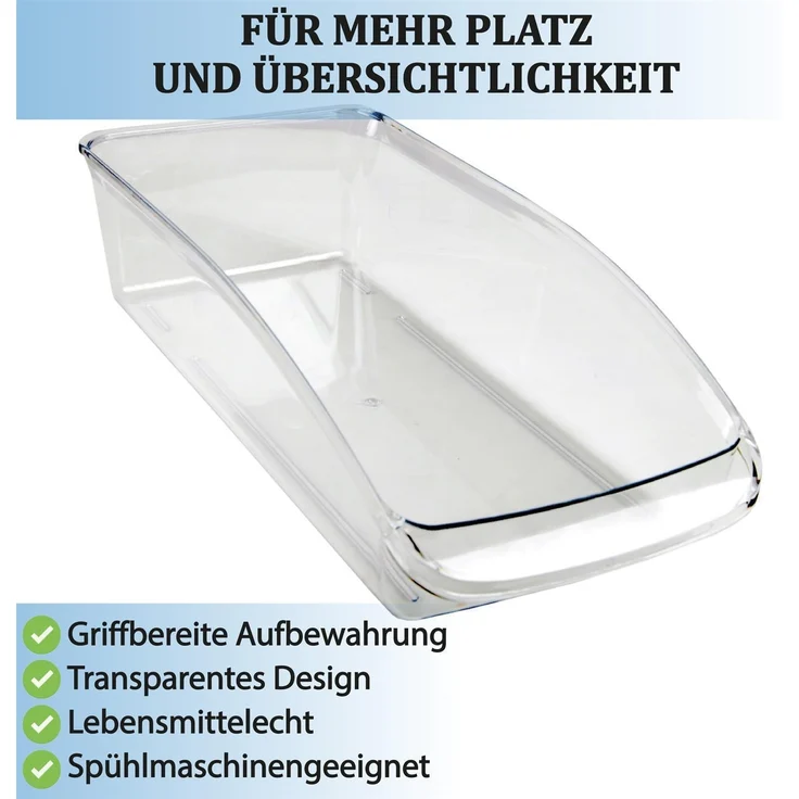 Kühlschrank - Behälter ( 33 x 15 x 8cm ) Kühlschrankbox Spülmaschinengeeignet - Hochwertige Aufbewahrungsbox mit Griff für die Küche – Bild 3