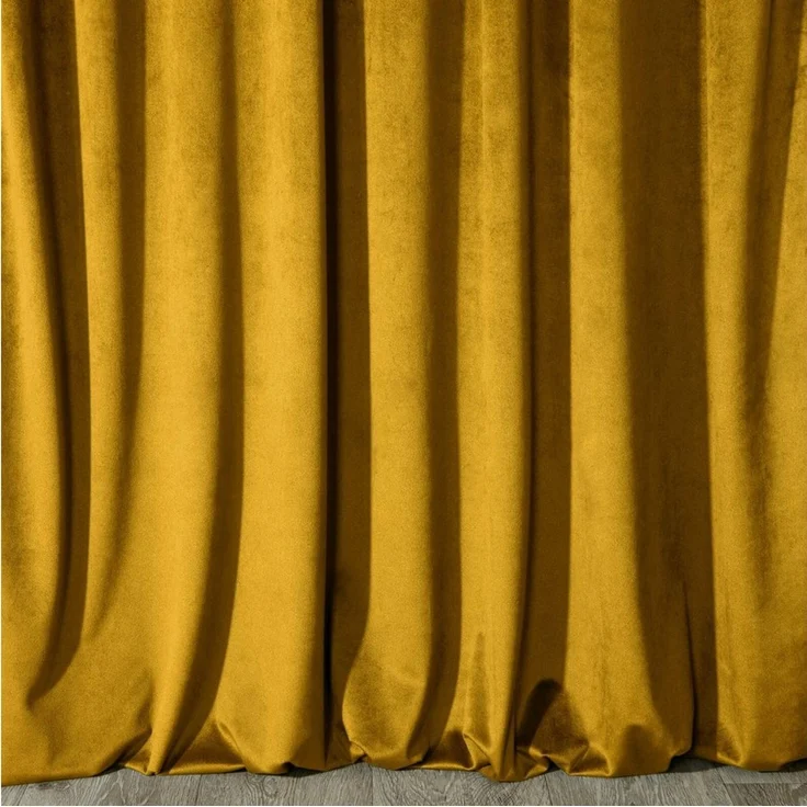 Eurofirany Vorhang VELVET (2 St), Kräuselband, blickdicht, Samt, 2er-Set Vorhang aus Velvet, mit mittlerem Verdunkelungsgrad, Tunnelzug – Bild 3