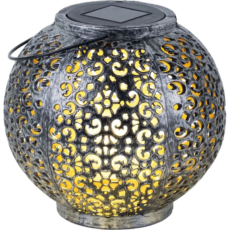 4x Solar LED Leuchte, Rund, Schwarz, IP44, Dämmerungssensor, H 17 cm – Bild 8