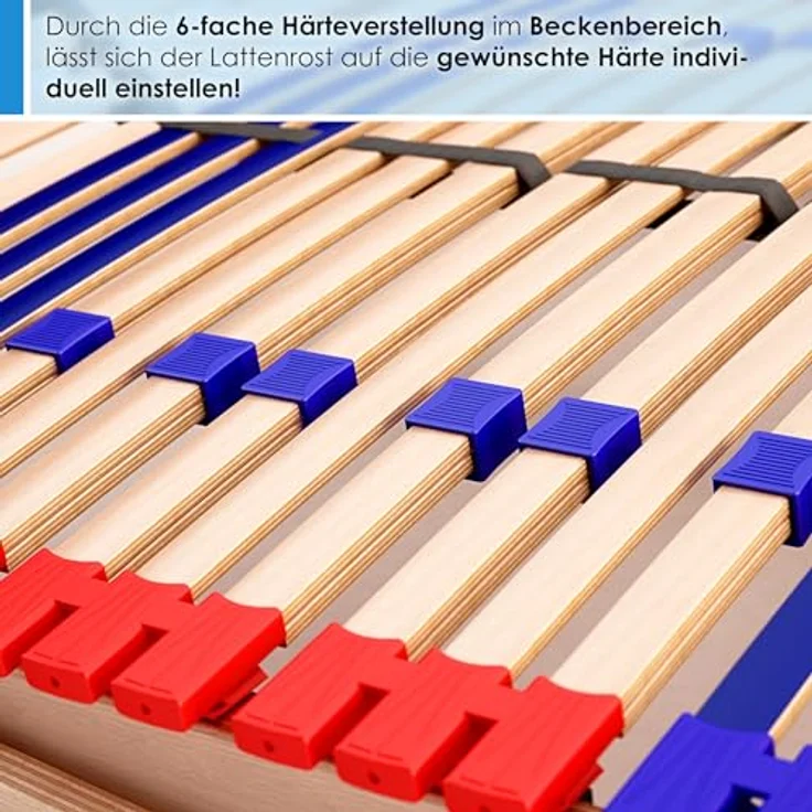 Lattenrost Vario Plus Sleep Best 42®, Schlummerparadies, Kopfteil manuell verstellbar, Fußteil manuell verstellbar, aus 100% BUCHE, 10 Jahre Garantie, SCHULTERFRÄSUNG, unmontiert – Bild 7