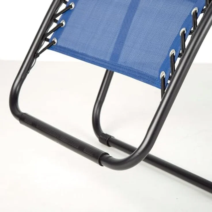 AKTIVE Klappstuhl, Zero Gravity, blau, mit Kissen und Fußstütze, bequem und robust, kippsicher, Stahl und Textilen, max. 110 kg, Garten, Camping, zusammenklappbare Liegestühle für den Außenbereich – Bild 5