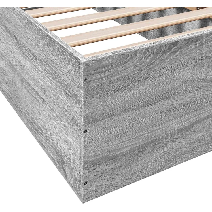 vidaXL Bodenbettgestell Grau Sonoma 80 x 200 cm Holzwerkstoff 3429545 – Bild 7