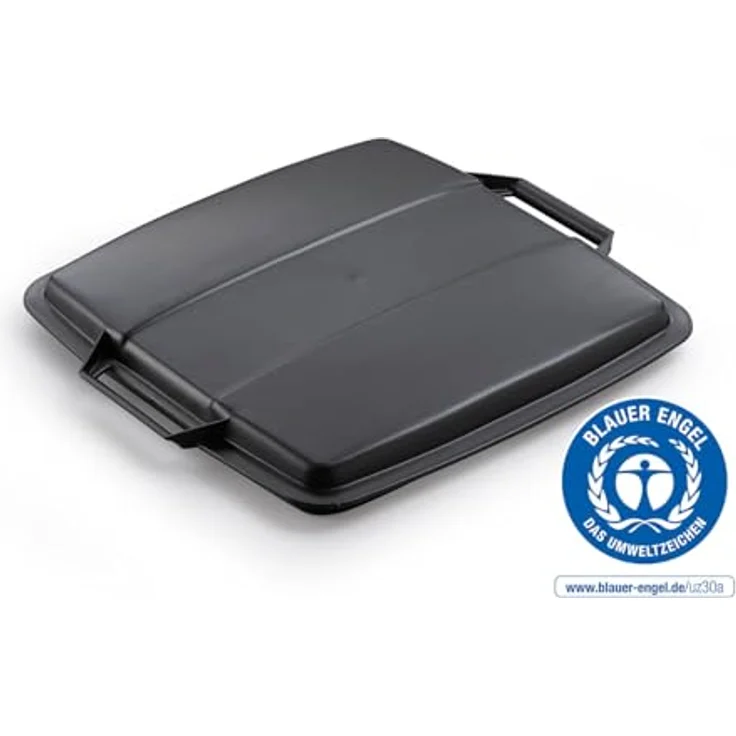 Durable Deckel für Abfalltonne für DURABIN 90l quadratisch schwarz – Bild 2